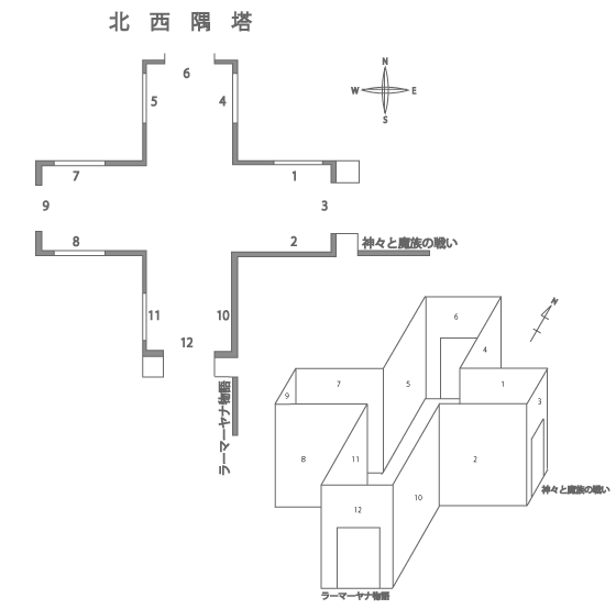 北西隅塔