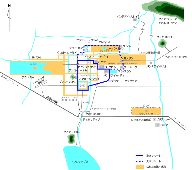 アンコール遺跡群地図