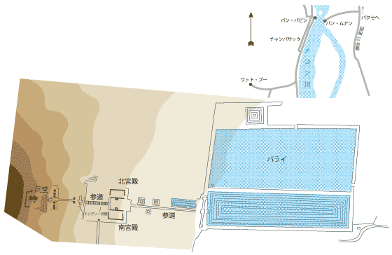 ワット・プー地図